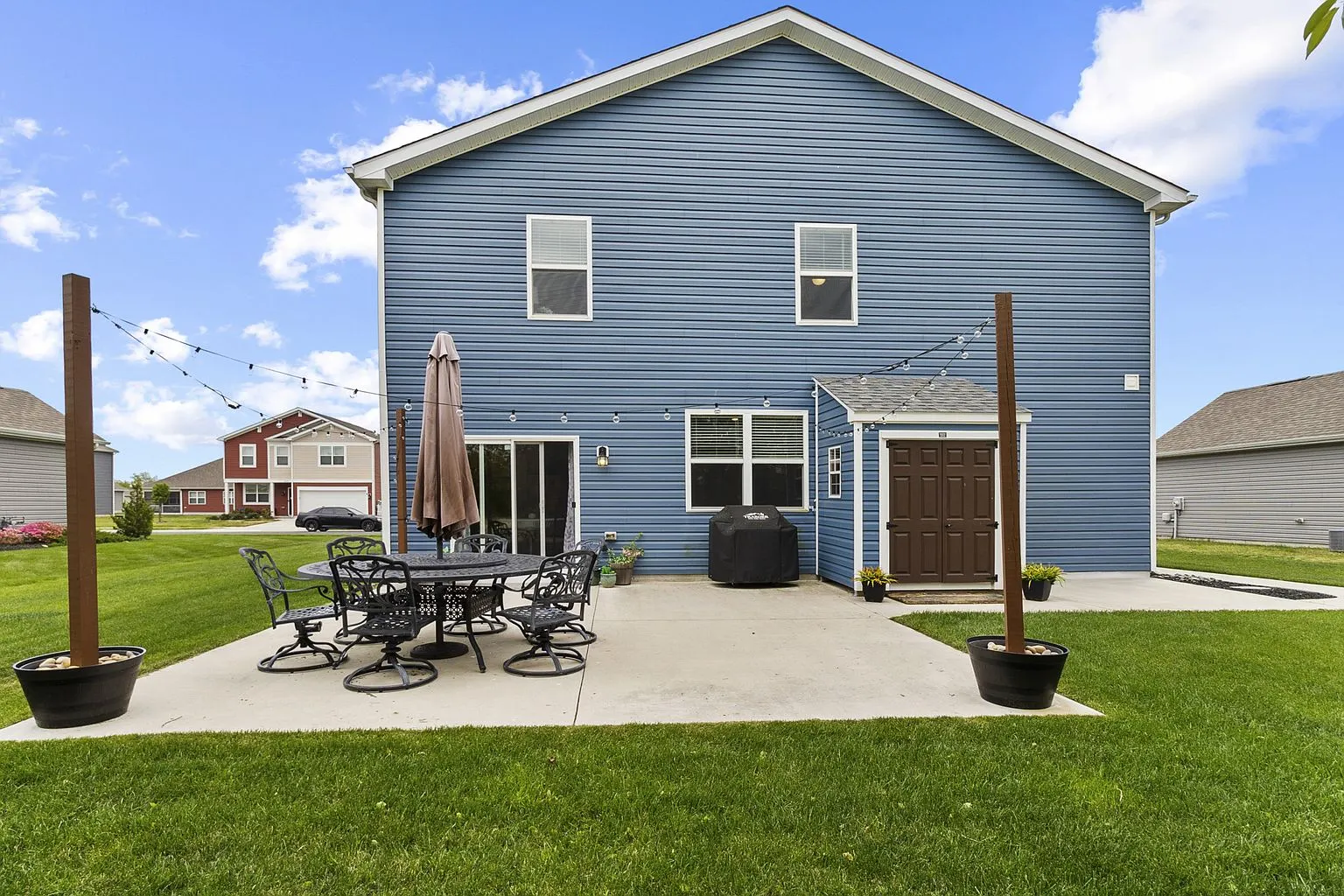 Back of the home and patio