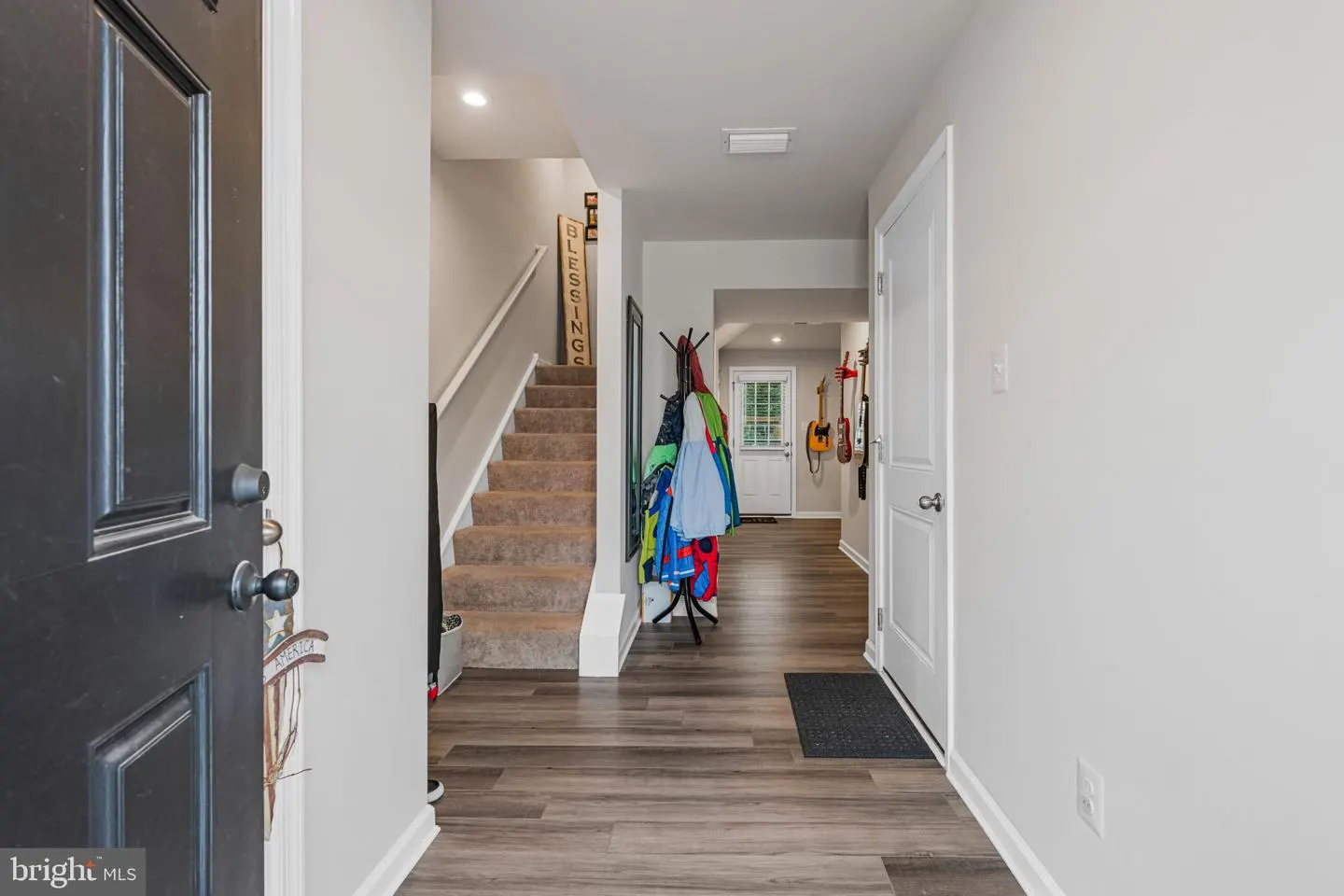 Entry foyer with stairs