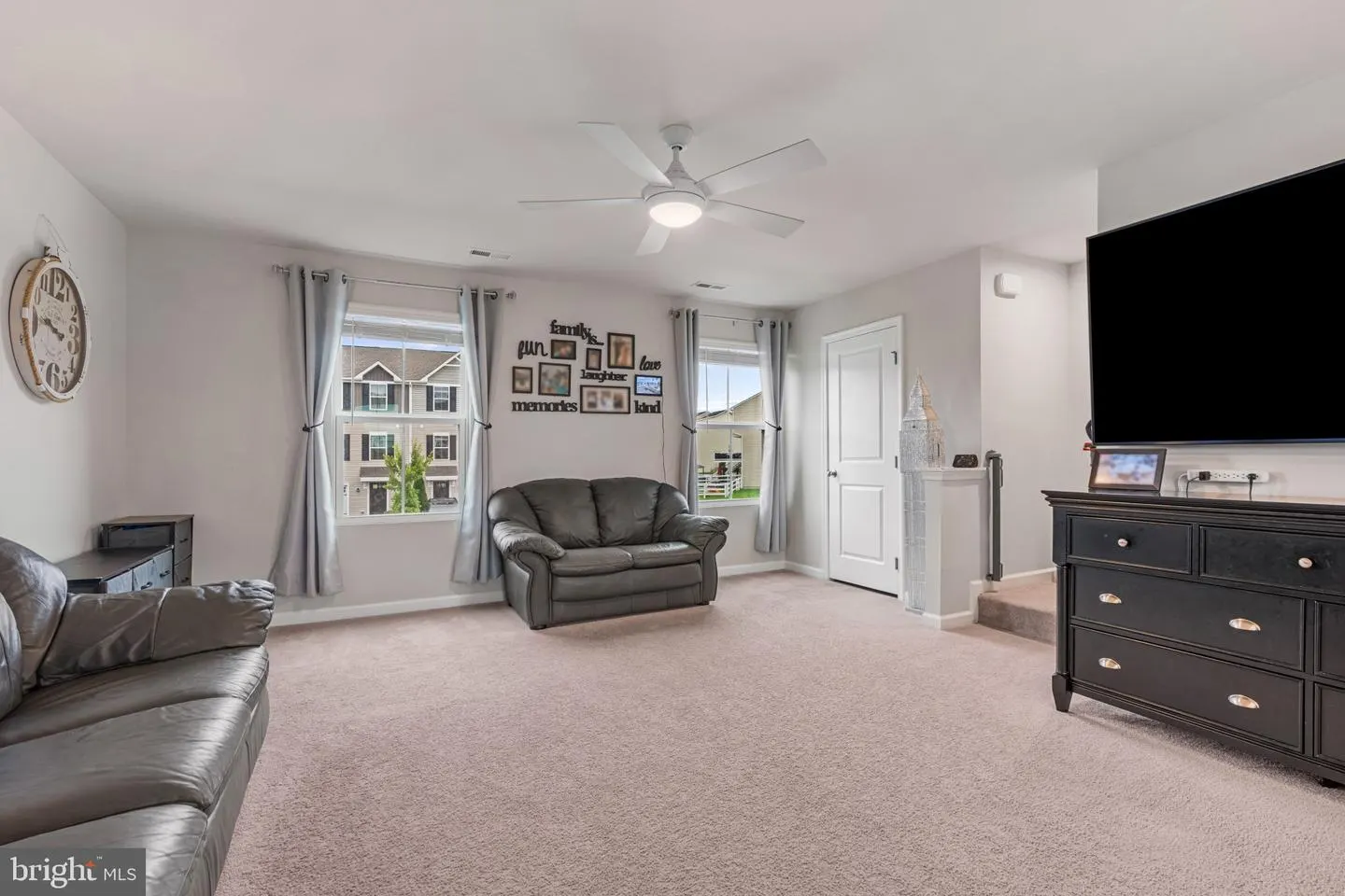 Living room with large windows