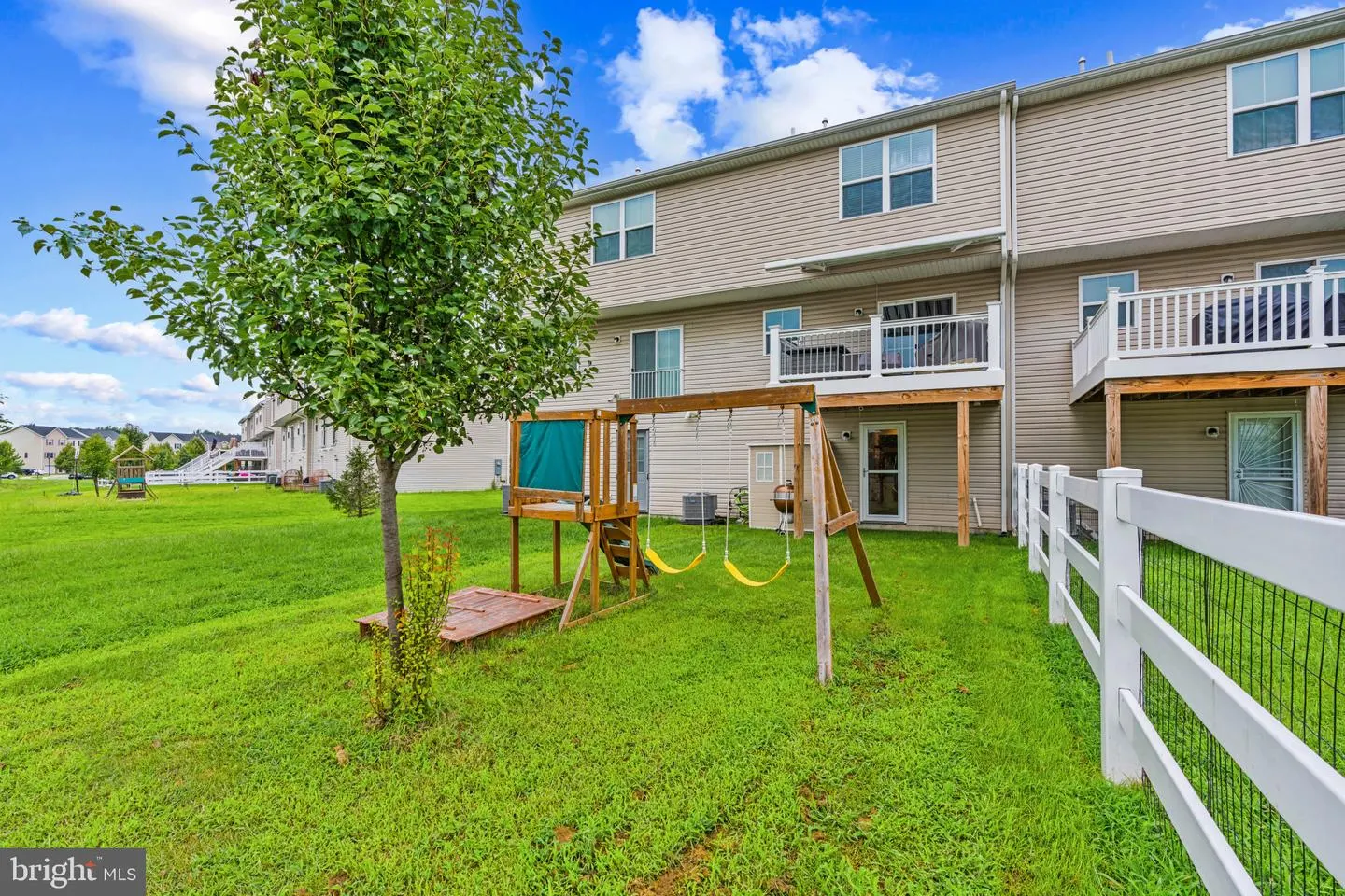 Backyard and rear of the home